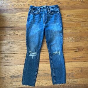 Good American Distressed Skinny Blue Jeans - Size 28